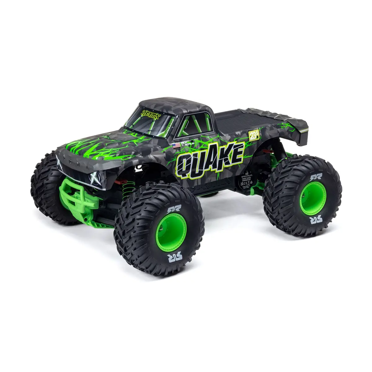 Quake 223S 1/10 2Wd Monster Truck Rtr, Green 1