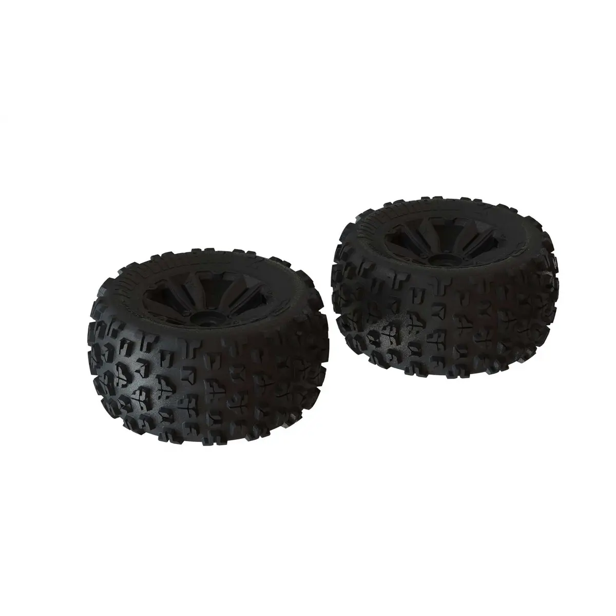 Mt 3.8 Tires, Front/Rear 17Mm Hex, Black (2) 1