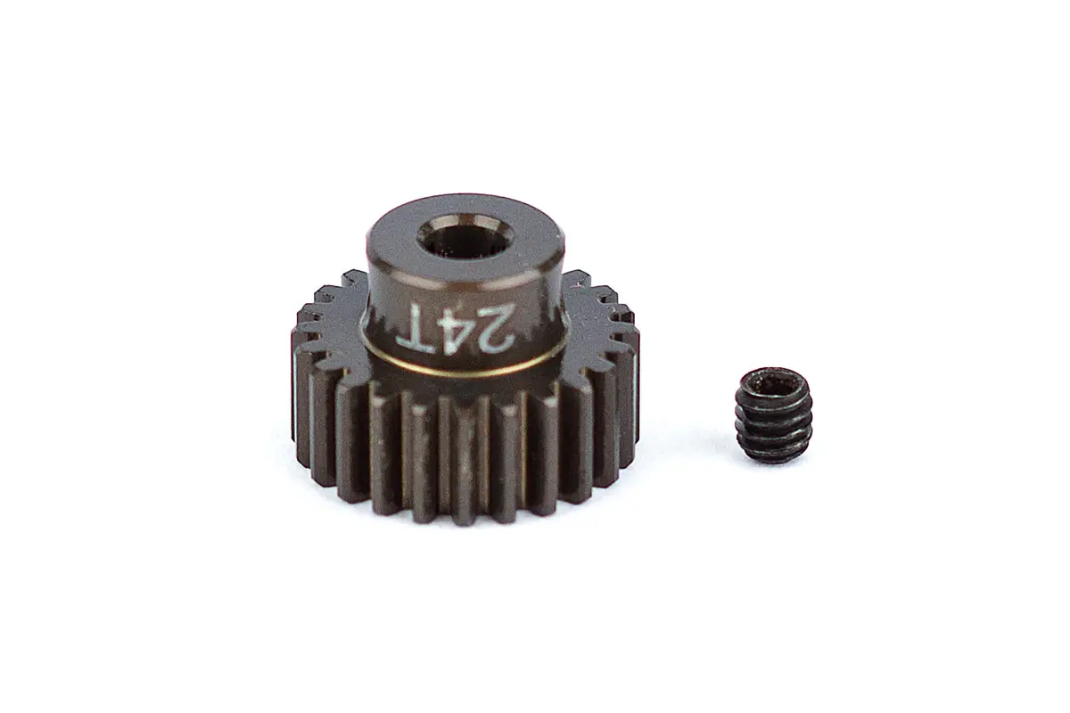 Factory Team Aluminum Pinion Gear, 1/8In Shaft, 48P 24T 1