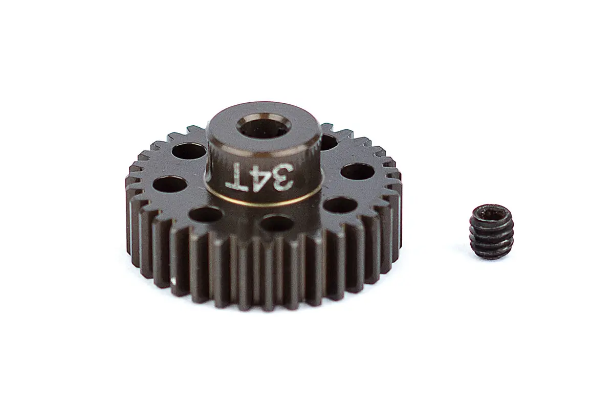 Factory Team Aluminum Pinion Gear, 1/8In Shaft, 48P 34T 1