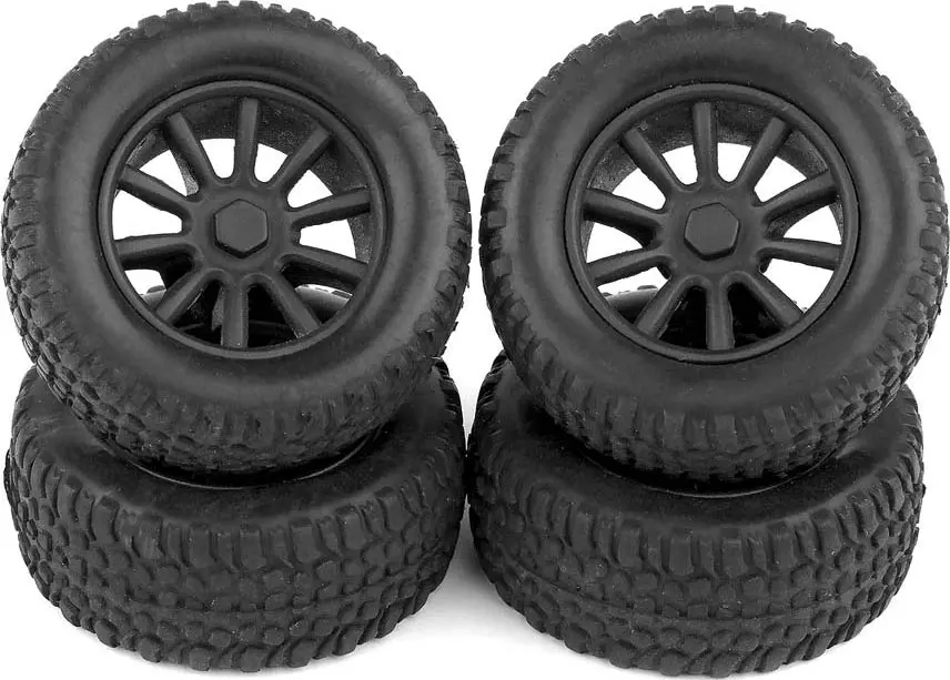 21426 Team Associated Wheels/Tires Mounted Sc28 1