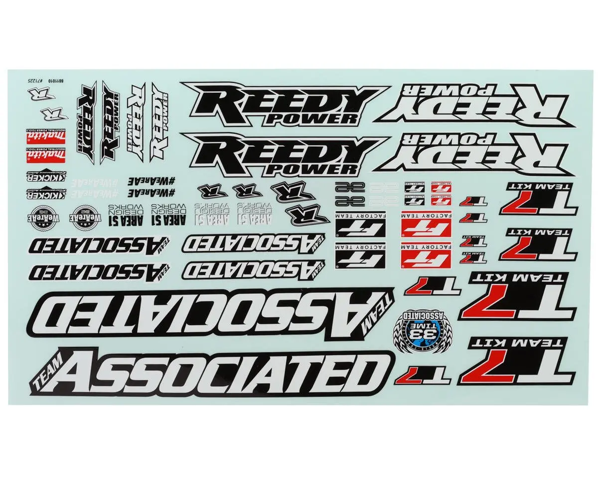 Rc10 T7 Decal Sheet 1