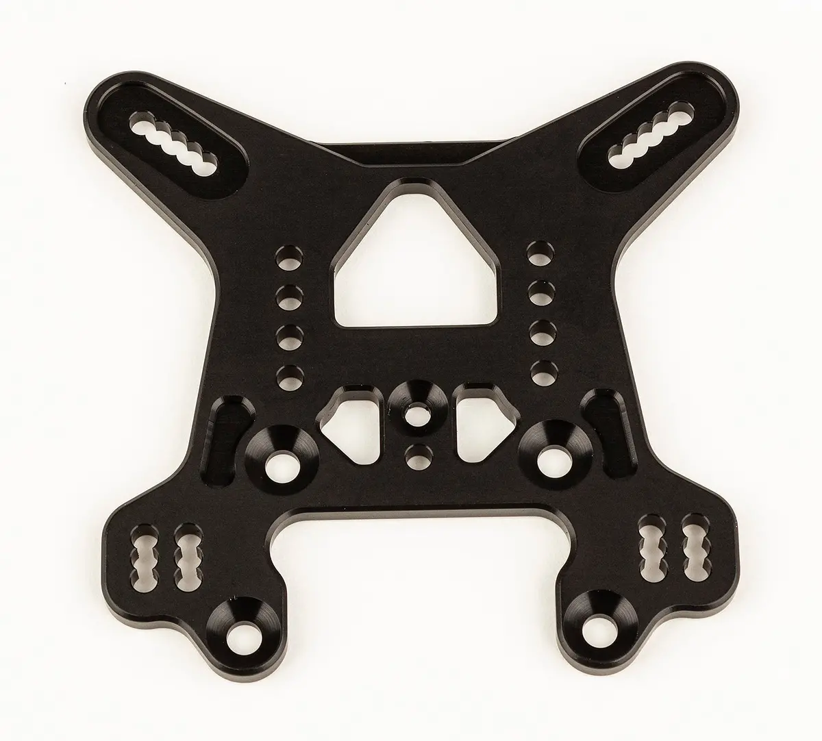 Rc8b4 Rear Shock Tower, Black Aluminum 1