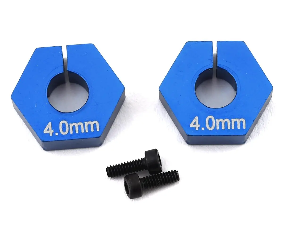 Rc10 B6.2 4.0Mm Clamping Wheel Hex, Blue 1
