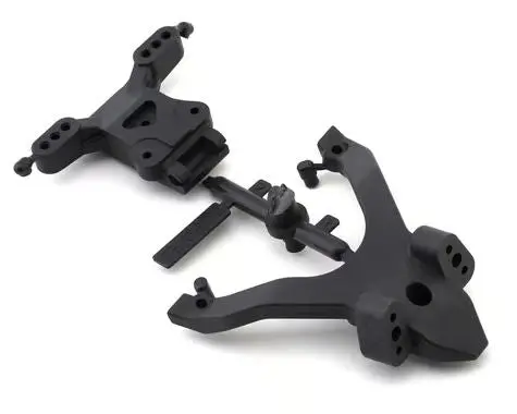Rc10b7 Ft Top Plate And Ballstud Mount, Carbon 1