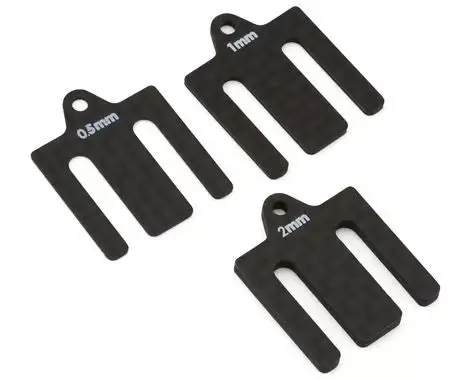 Rc10b7 Ft Front Bulkhead Shims, Carbon Fiber 1