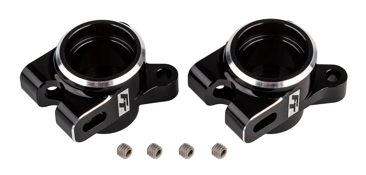 Rc10b7 Factory Team Aluminum Rear Hub Set, Black 1