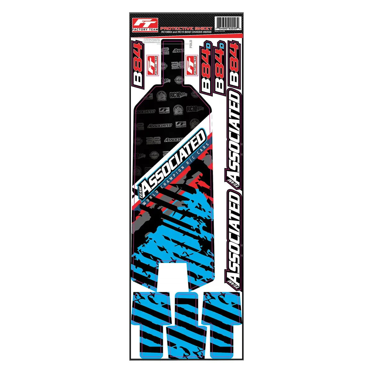 Rc10 B84 Factory Team Chassis Skin / Protective Sheet 1