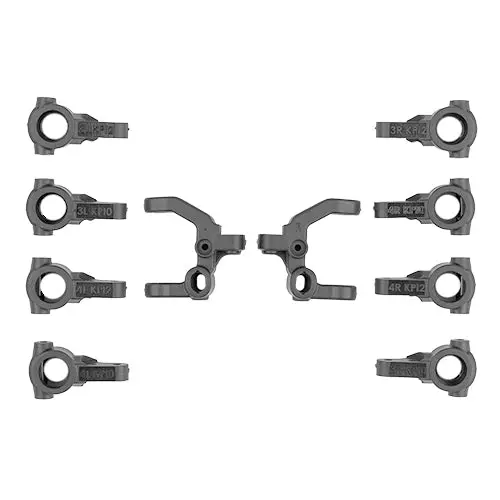 Rc10 B7.1 Ft Caster & Steering Block Set, Carbon 1