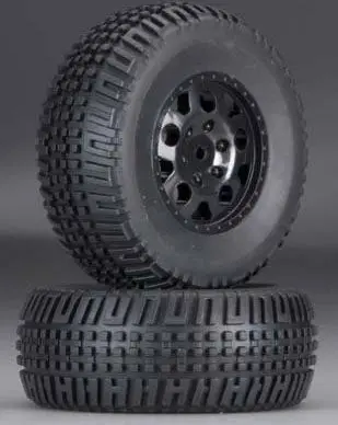 Team Associated 9813 Tire/Wheel Re Black Sc10 1