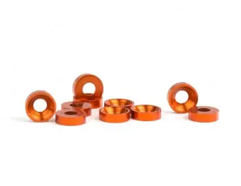 Aluminum M3 Countersunk Washer, Orange 1
