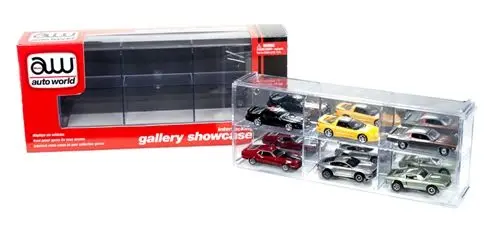 Auto World Six Car Interlocking Display Case 4X10.5X2 1