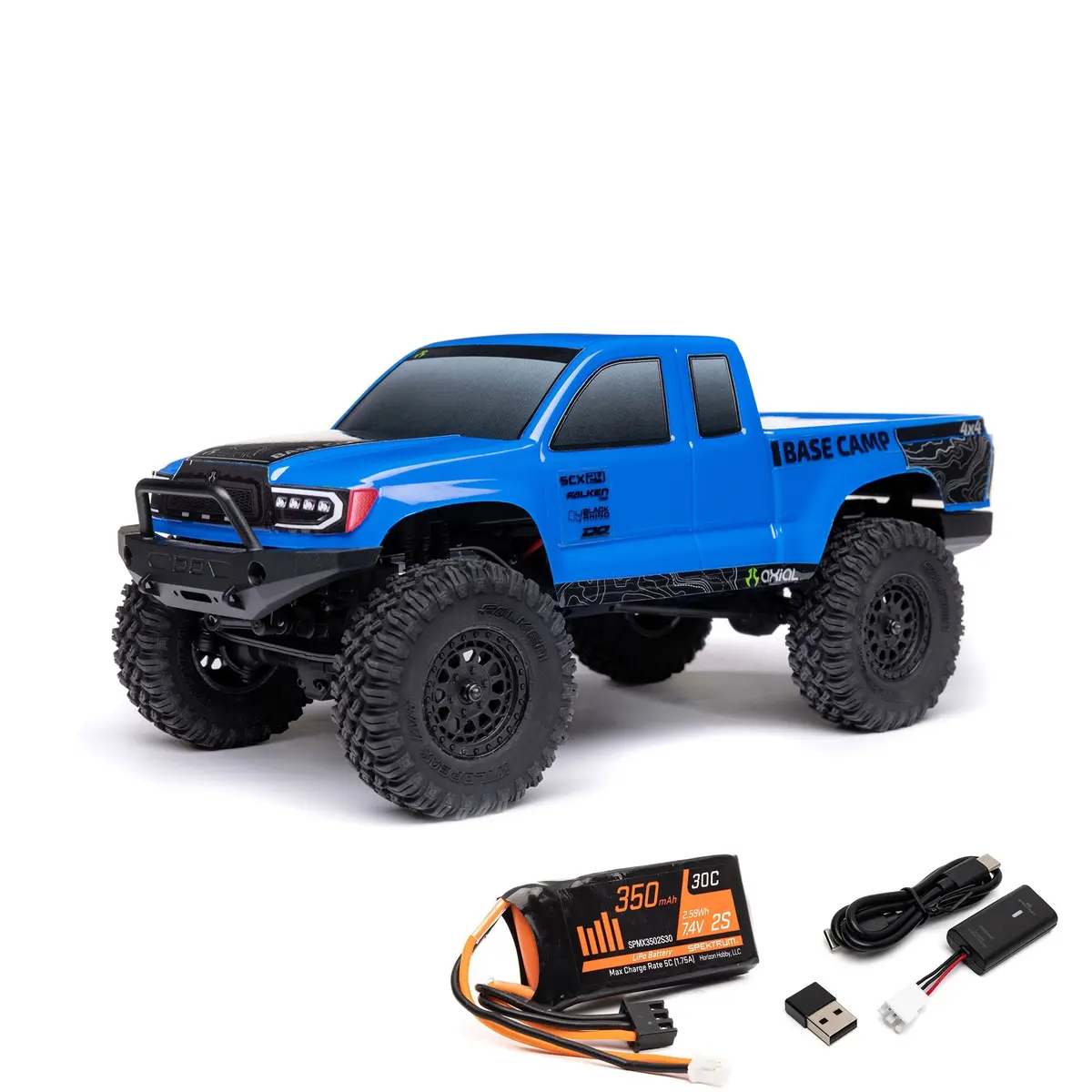 Scx24 Base Camp 1/24 4X4 Crawler Rtr Combo, Blue 1