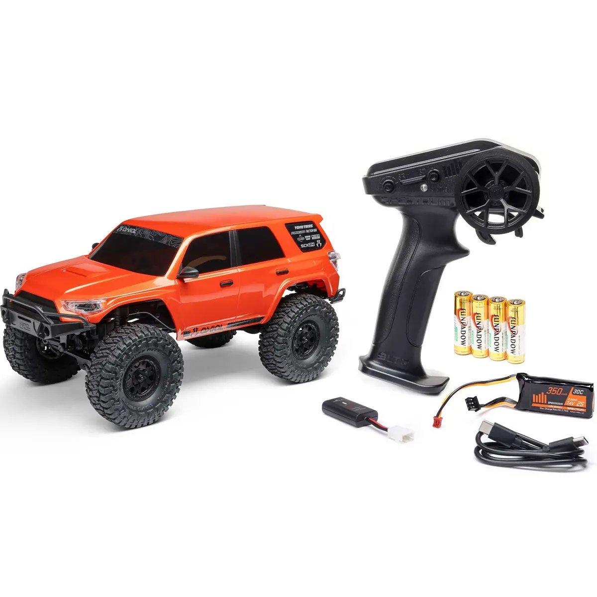 Scx24 Toyota 4Runner 1/24 4X4 Crawler Rtr Combo, Orange 2