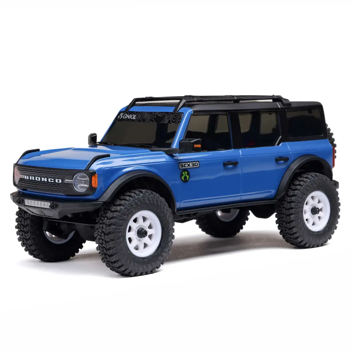 Scx30 Ford Bronco 1/30 4X4 Crawler Rtr Combo, Blue 1
