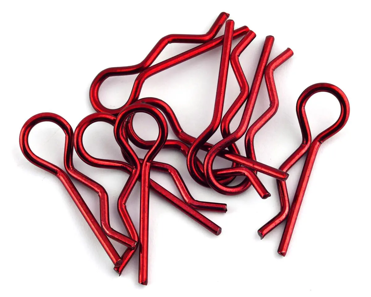 Body Clips, 1/8 Scale (8), Red 1