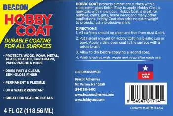 Hobby Coat Semi Gloss Clear Protectant Finish 1