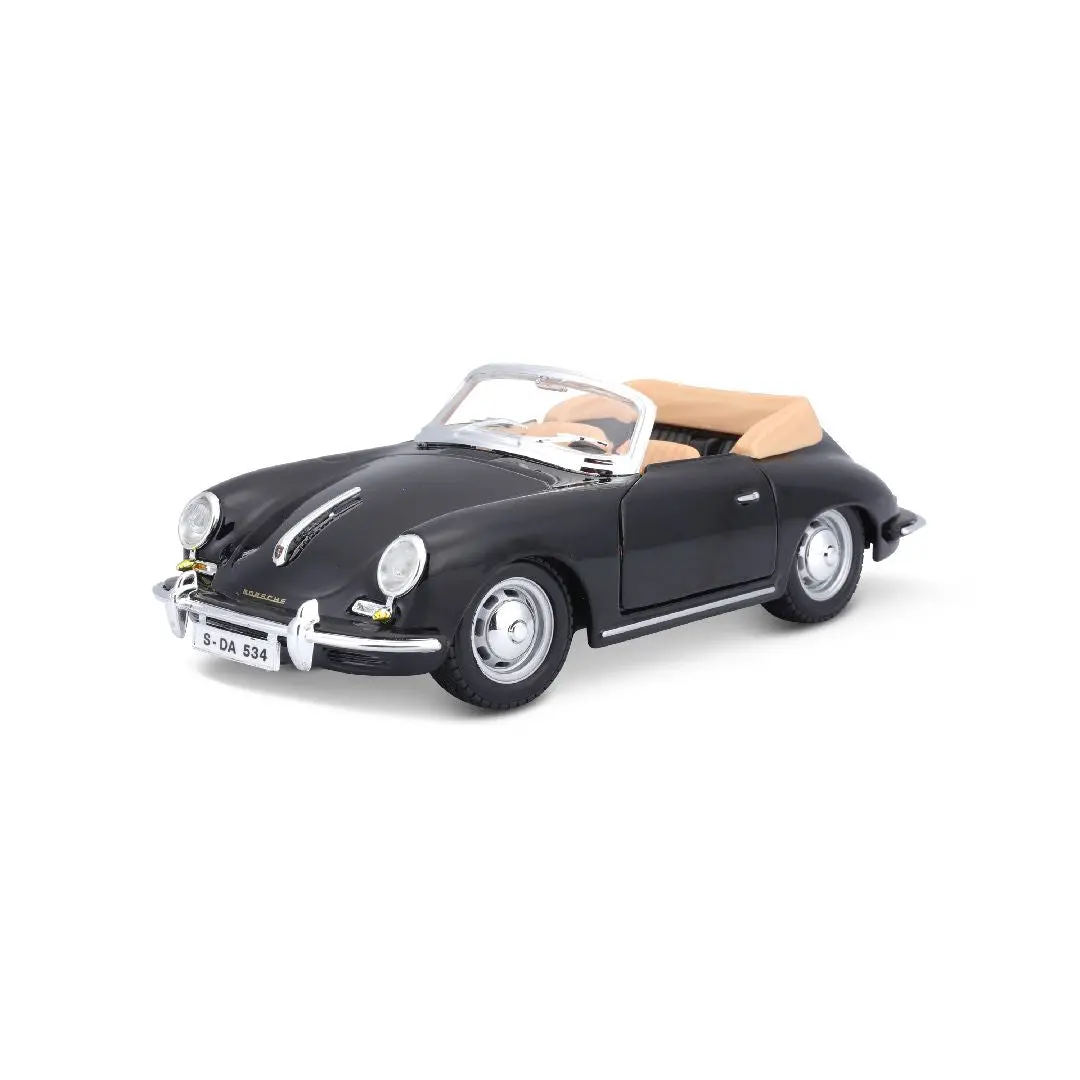 Bburago 1/24 Porsche 356B Cabriolet (1961) - Black 1