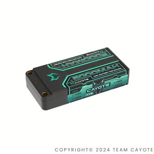 Team Cayote 7.6V 2S Lihv Lipo Battery, 5000Mah 145C Shorty 1