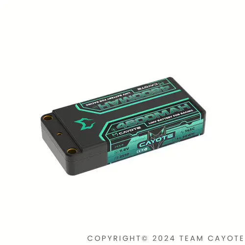 Team Cayote 7.6V 2S Lihv Lipo Battery, 4600Mah 145C Shorty 1
