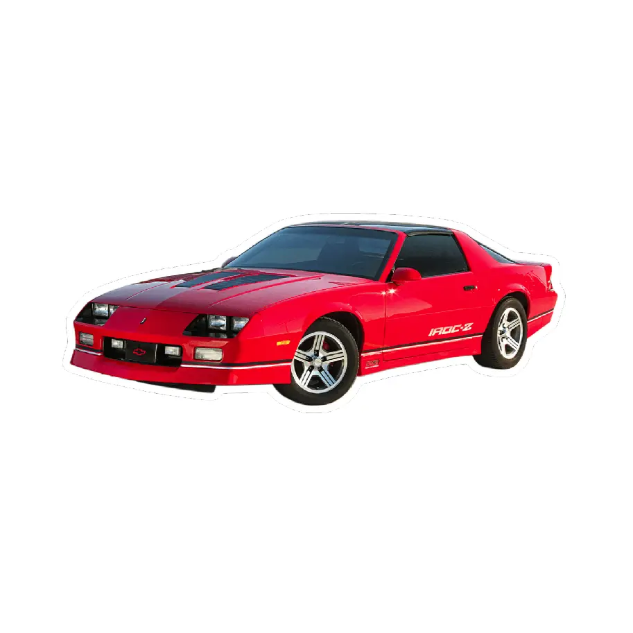 Chevy Camaro Iroc-Z Sports Car Vinyl Decal / Sticker, Red 1