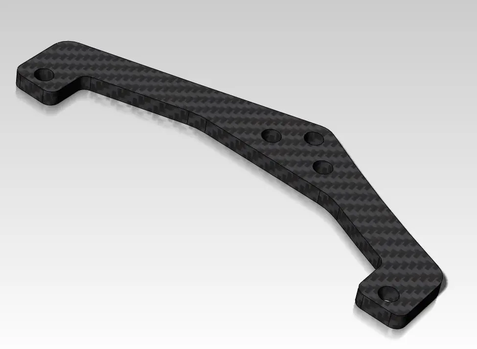 Ck25 Rear Top Plate, 2.5Mm, Carbon Fiber 1