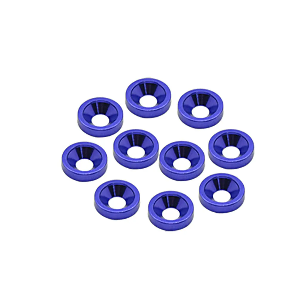 Alloy Countersunk Washers, M3, Blue (10) 1