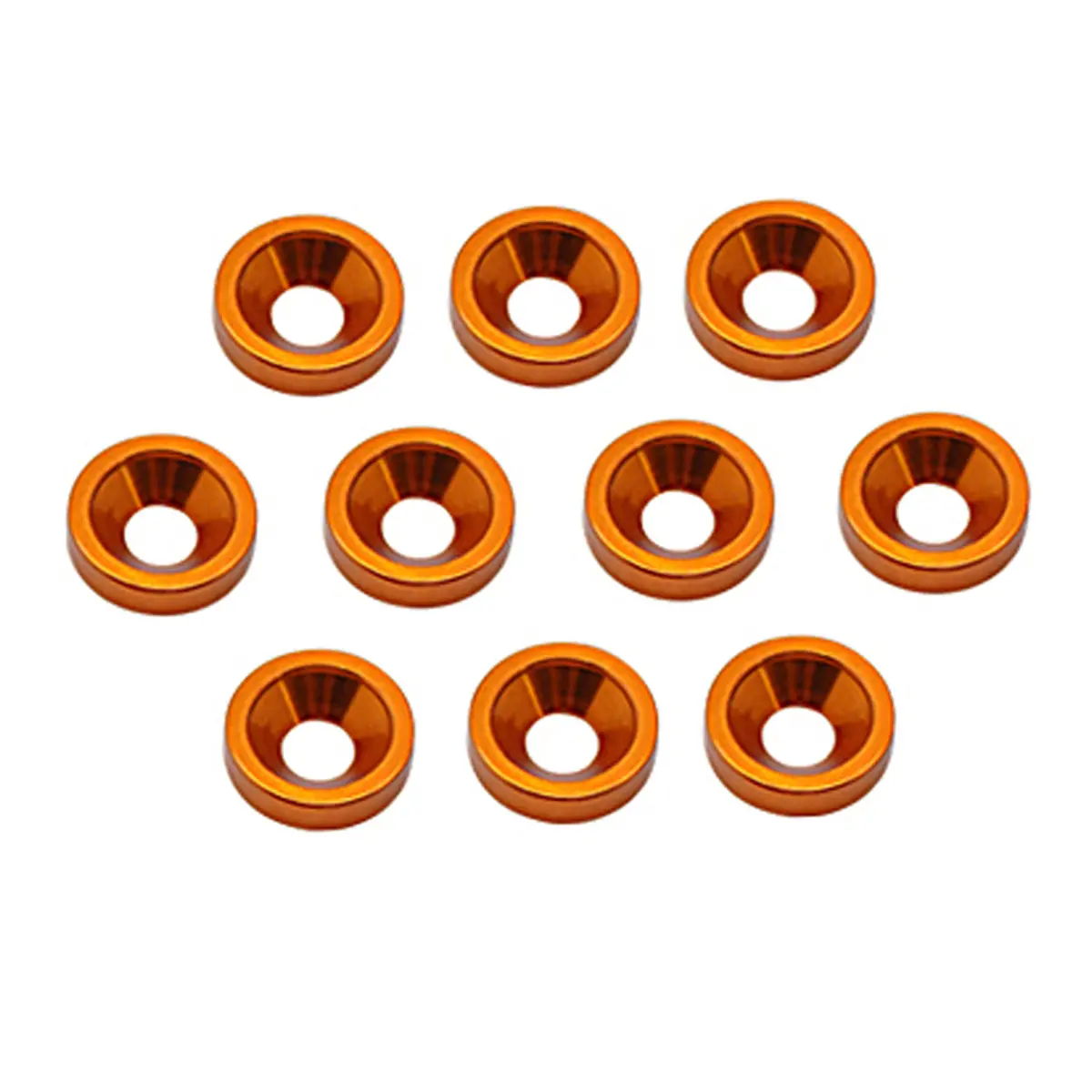 Alloy M3 Washers, Countersunk, Orange 1