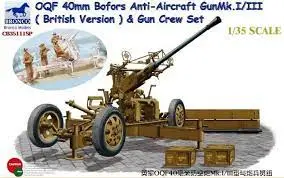Bronco Models 1/35 40Mm Brofors Anti Aircraft Gun Mki/Iii (British) With Gun Crew 1