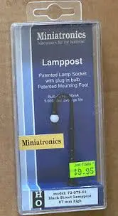 Miniatronics Ho Black Street Lamppost 87Mm 1