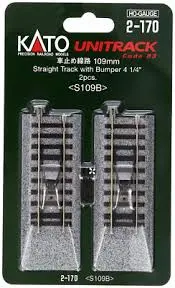 Kato 2-170 109Mm (4 1/4') Bumper Track S109b (2 Pcs.) (Ho Scale) 1