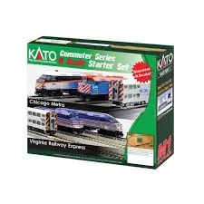 Kato 106-0031 N Scale Chicago Metra Mp36ph & Gallery Bi-Level Commuter Series Starter Set 1