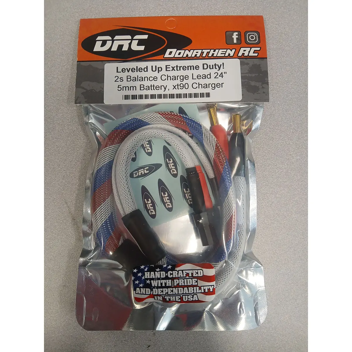 2S Balance Charge Lead, 5Mm Battery / Xt90 Charger, Patriot 1