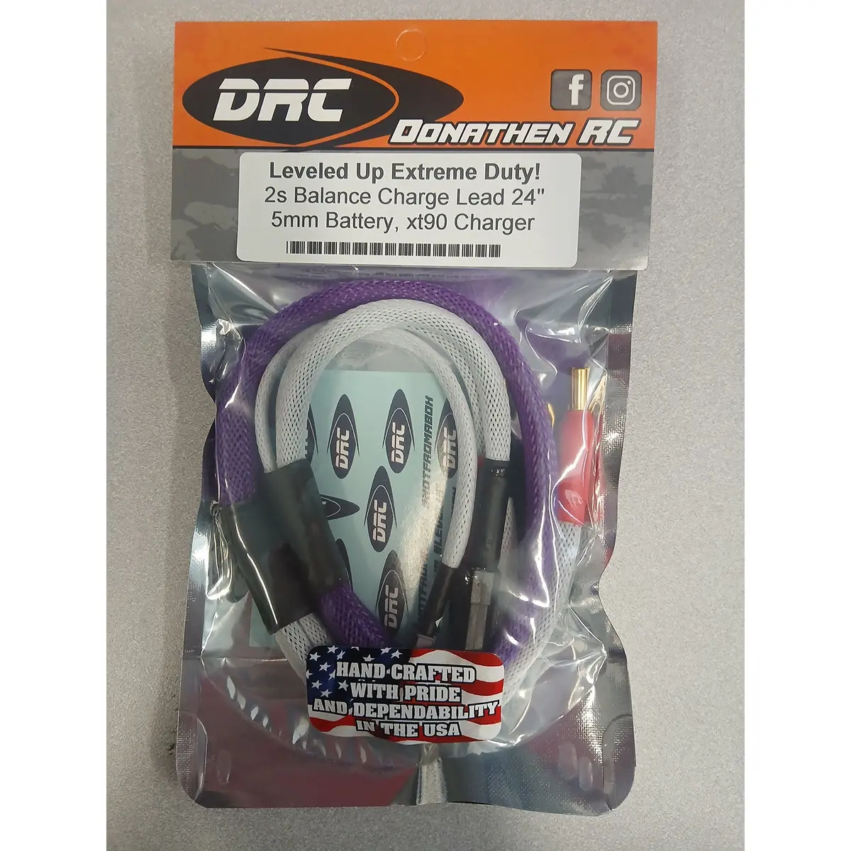 2S Balance Charge Lead, 5Mm Battery / Xt90 Charger, Purple 1