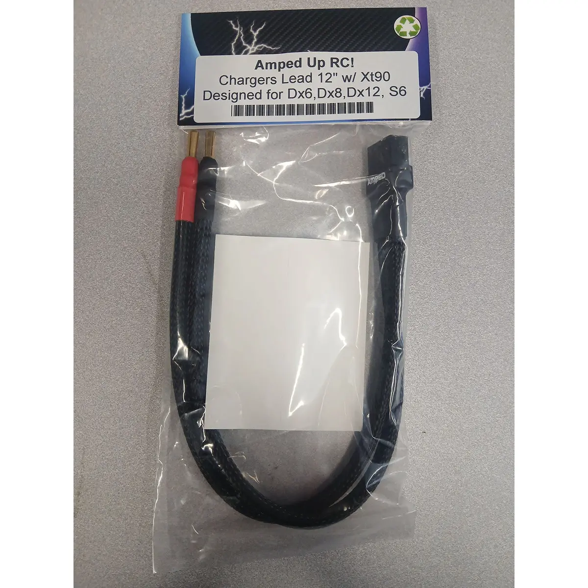 Amped Up Rc Charger Lead W/ Xt90, 12In 1