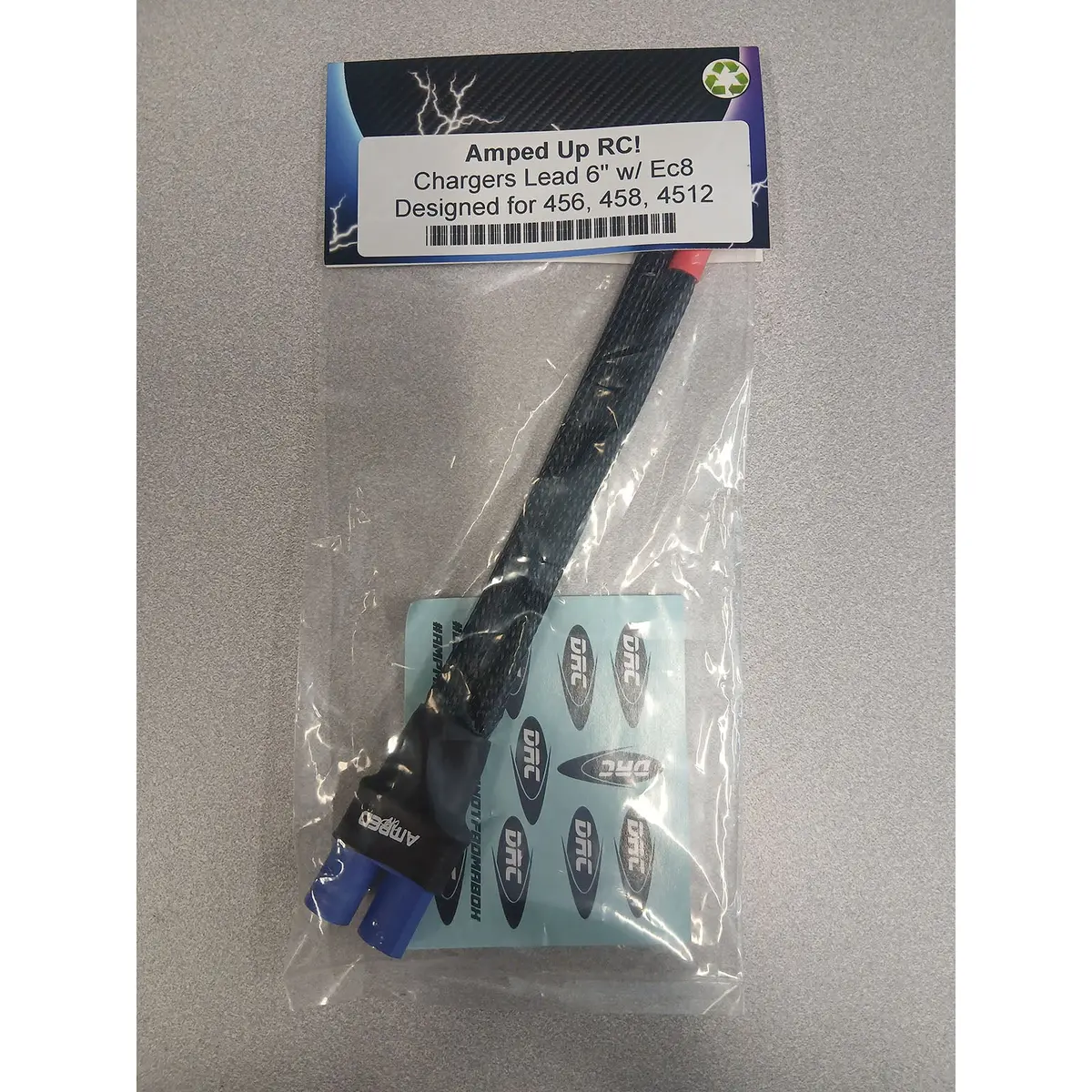 Amped Up Rc Charger Lead W/ Ec8, 6In 1