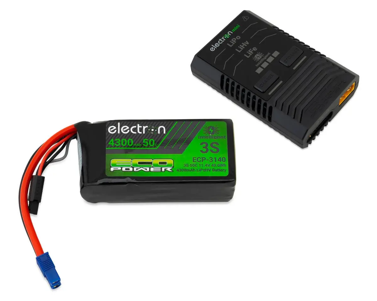 Intelligent 3S Ec3 Lipo Battery & Charger, 4300Mah 50C 1
