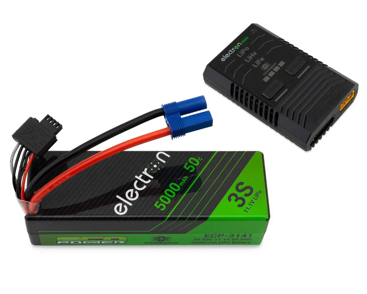 Intelligent 3S Ec5 Lipo Battery & Charger, 5000Mah 50C 1