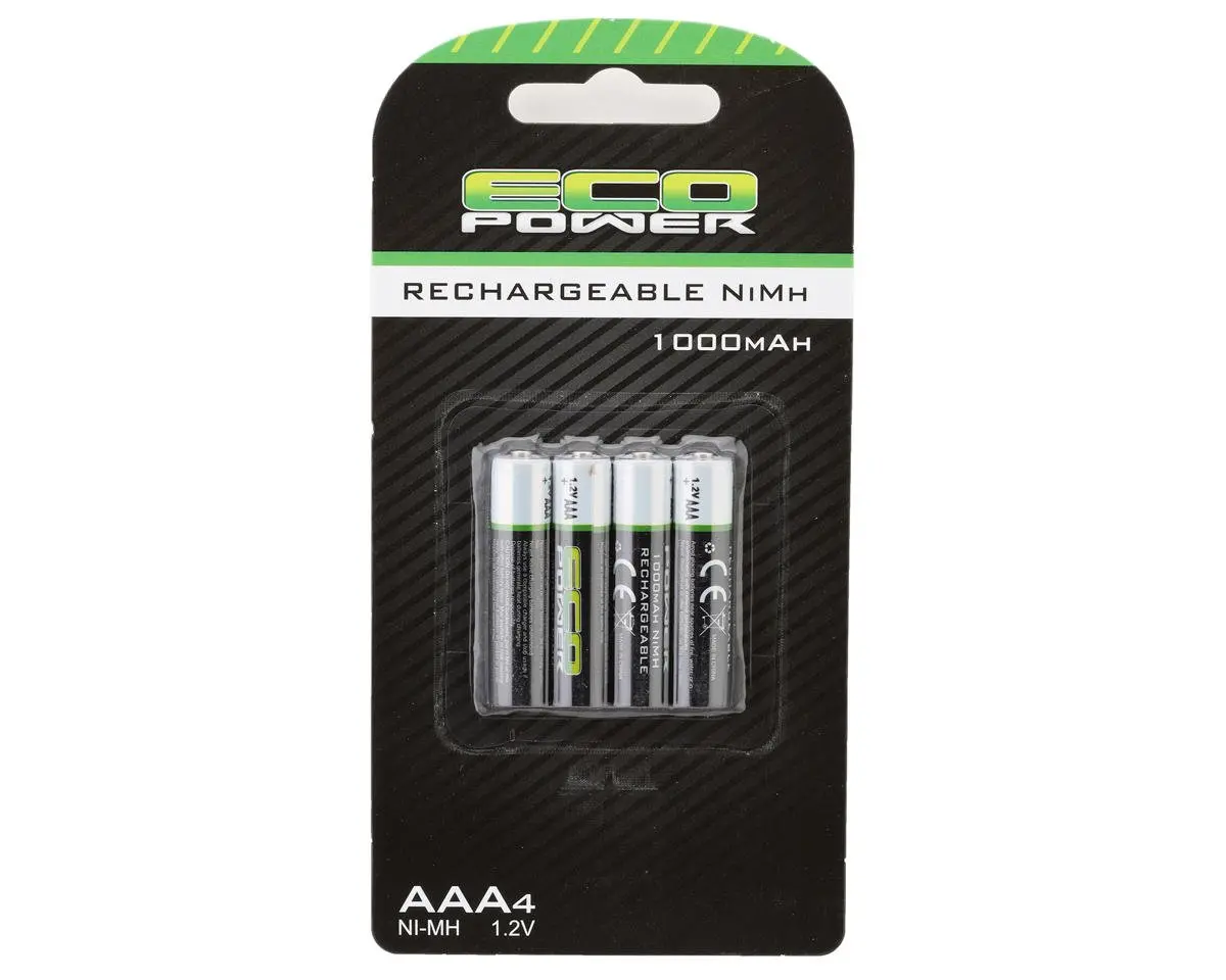 High Power Rechargeable Nimh Aaa Batteries 1.2V 1000Mah (4) 1