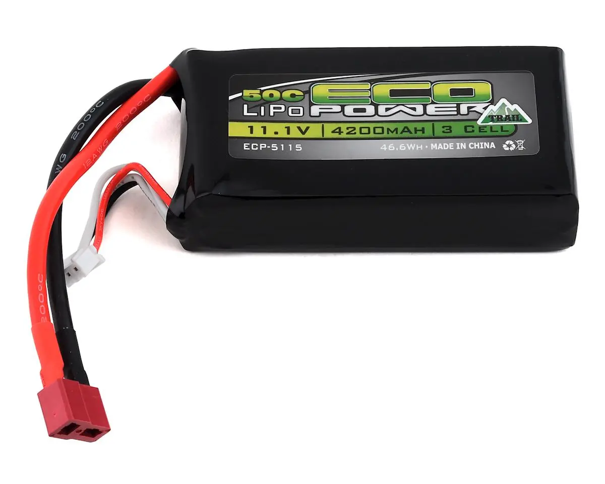 Trail 3S 11.1V Shorty Lipo Battery, 50C 4200Mah 1