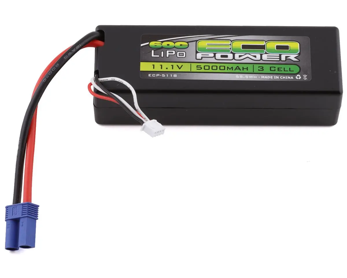 Basher 3S 11.1V Hard Case Lipo Battery, 60C 5000Mah 1