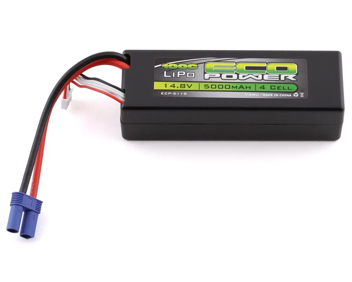 Basher 14.8V 4S Hard Case Lipo Battery W/ Ec5, 5000Mah 100C 1