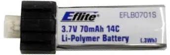 Eflite 70Mah 1S 3.7V 14C Lipo Battery 1