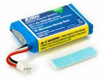 Eflite 300Mah 2S 7.4V 35C Lipo Battery 1