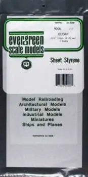 Clear Sheet .010 6X12 (2) By Evergreen Scale Models 1