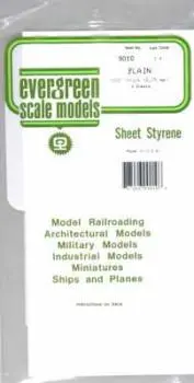 Styrene Plain Sheet .010 6X12 (4) By Evergreen Scale Models 1