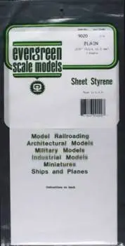 Styrene Plain Sheet .020 6X12 (3) By Evergreen Scale Models 1