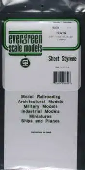 Styrene Plain Sheet .030 6X12 (2) By Evergreen Scale Models 1