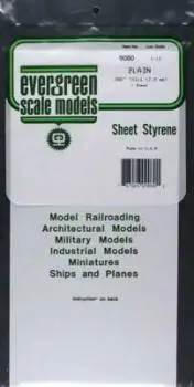 Styrene Plain Sheet .080 6X12 (1) By Evergreen Scale Models 1