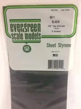 Black Sheet .010 6X12 (4) By Evergreen Scale Models 1
